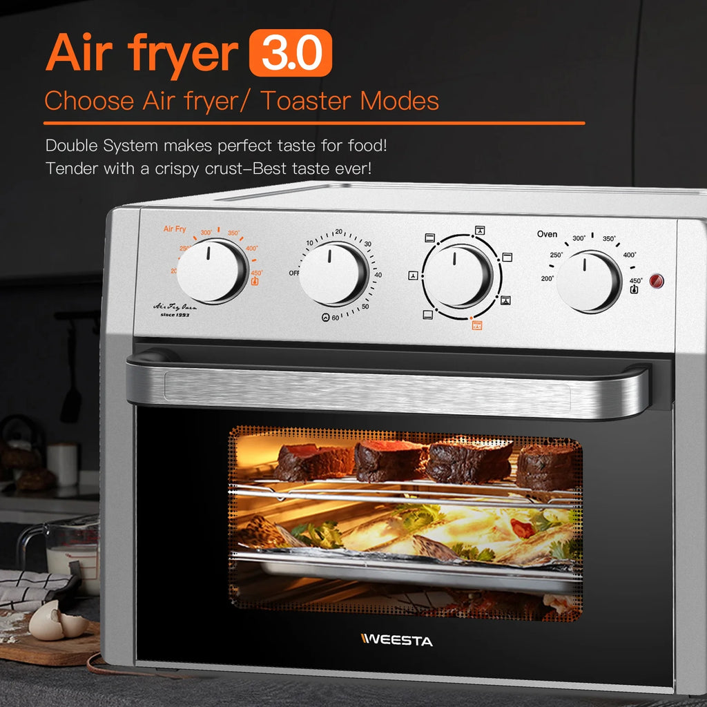 7-In-1 Air Fryer Toaster Convection Oven Combo 24 Quart T228