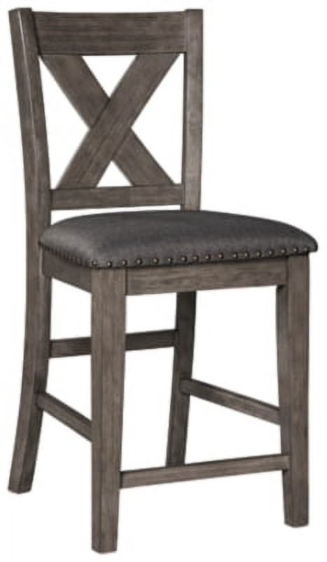 Rustic Counter Height Upholstered Barstool Q419