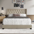 Twin Gold Faux Leather Upholstered Bed V97171