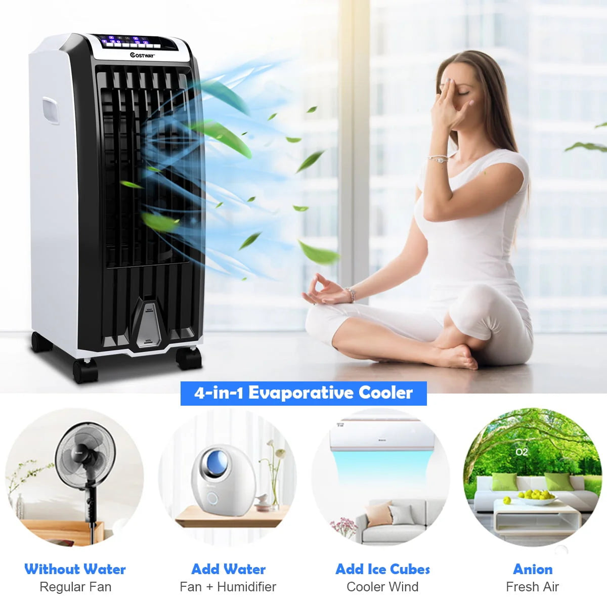 Portable Evaporative Cooler Fan with Remote Control Z36950