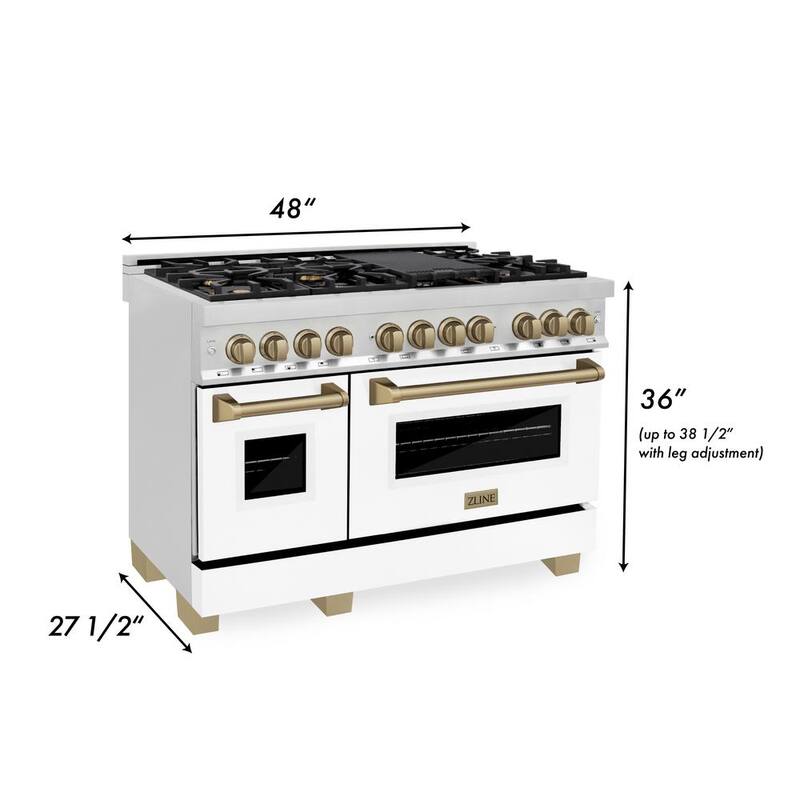 48 in. 7 Burner Double Oven Dual Fuel Range in Stainless Steel X712