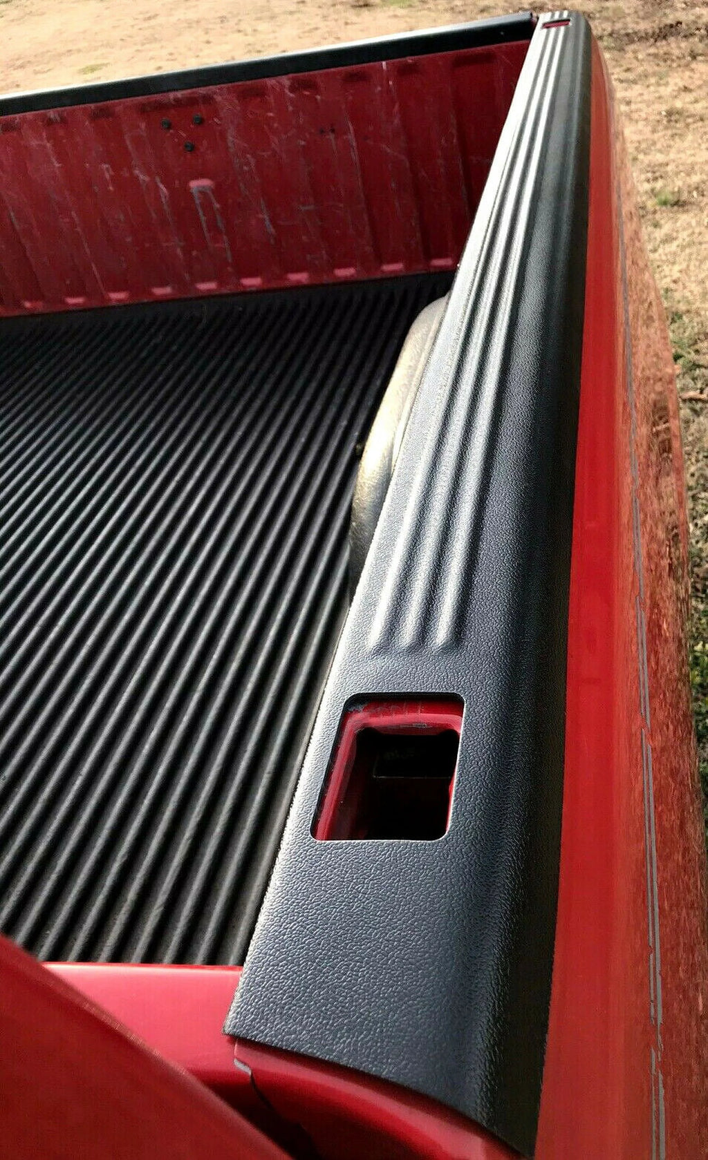 Truck Bed Rail Caps Black Ribbed Finish Set of 2 A880737