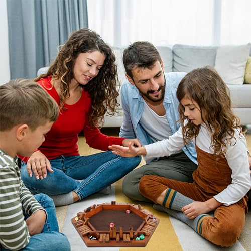 Wooden Shut The Box Dice Game Set D66088