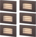6 Pack White Die-cast Aluminum LED Step Lights W768316