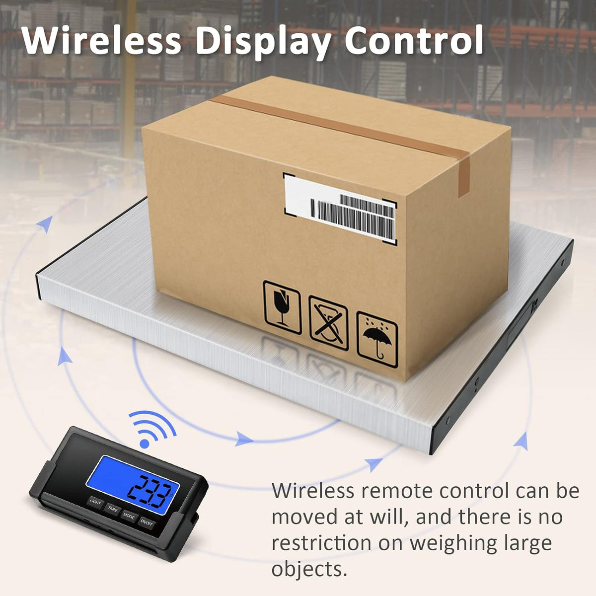 397lb Heavy Duty Postal Scale Stainless Steel with Wireless Displays, Pack of 2 Y508991