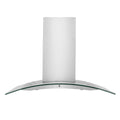 30 in. Convertible Vent Wall Mount Range Hood Stainless Steel Glass Y915138