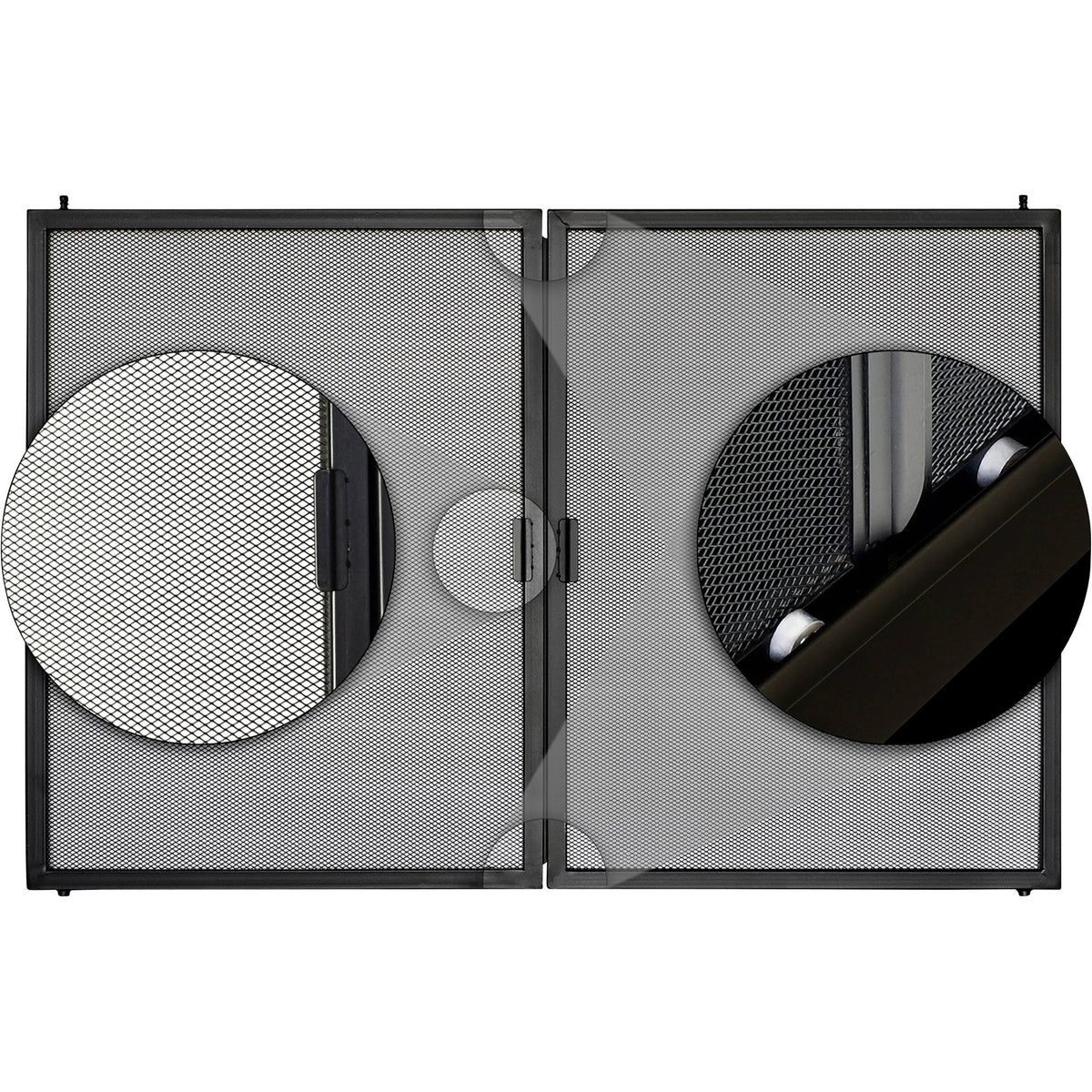 Black Fireplace Glass Door Q5389
