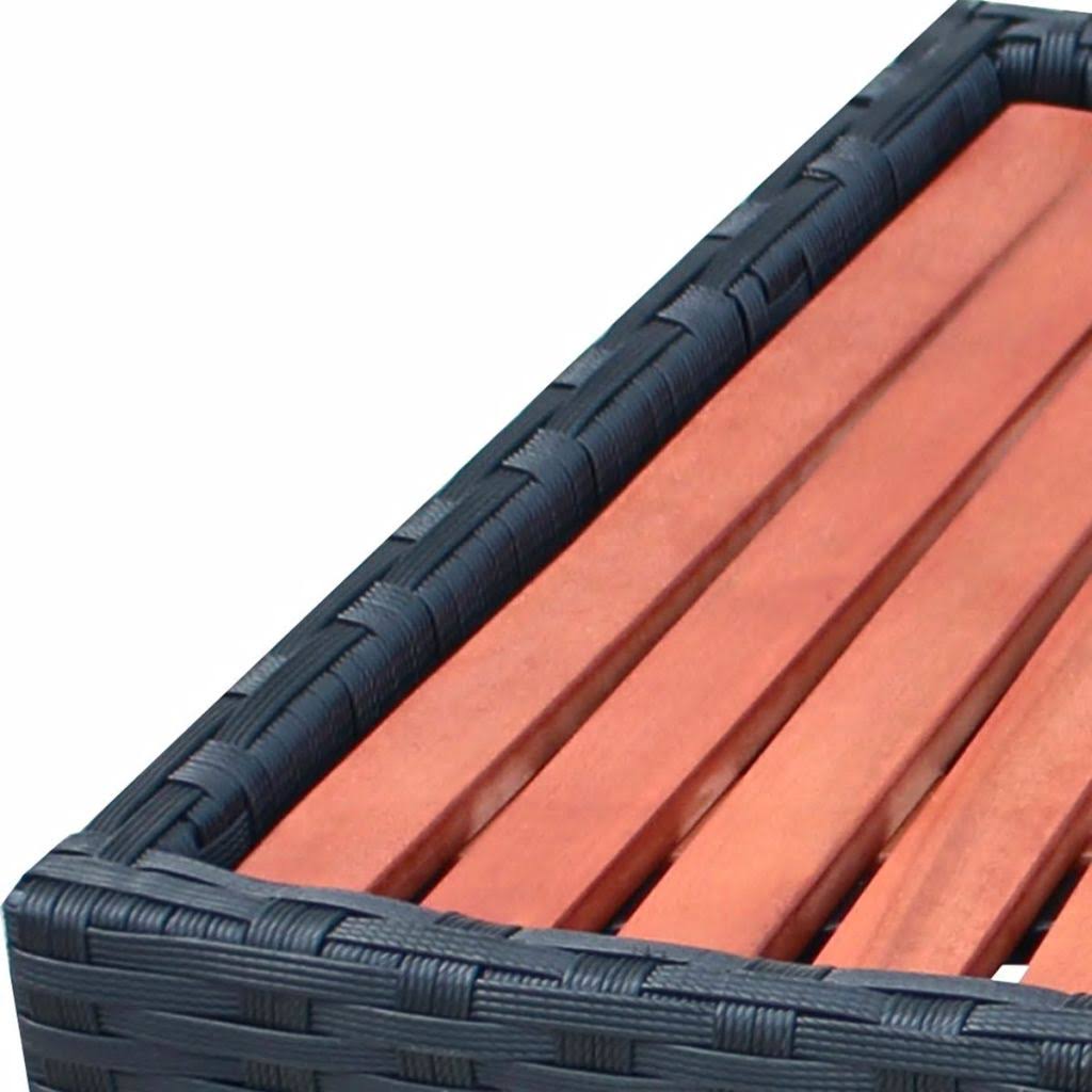 Gray Poly Rattan Spa Step L520646