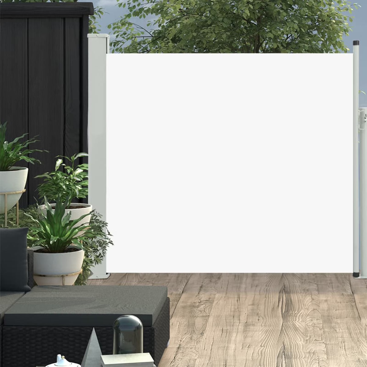 Cream Retractable Side Awning 39.4"x118.1" N634