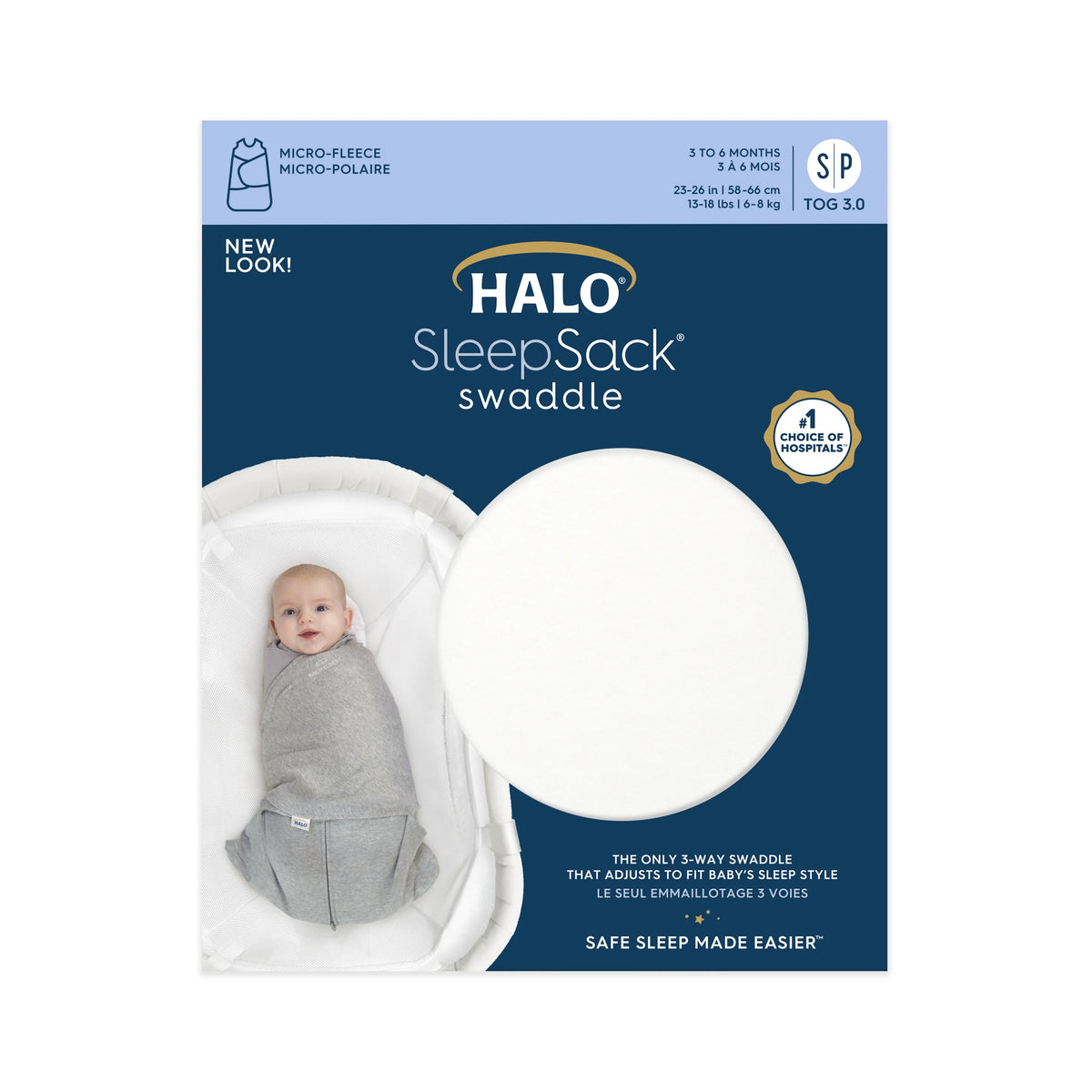 Micro-Fleece Sleepsack Swaddle, Cream, Small Y2794