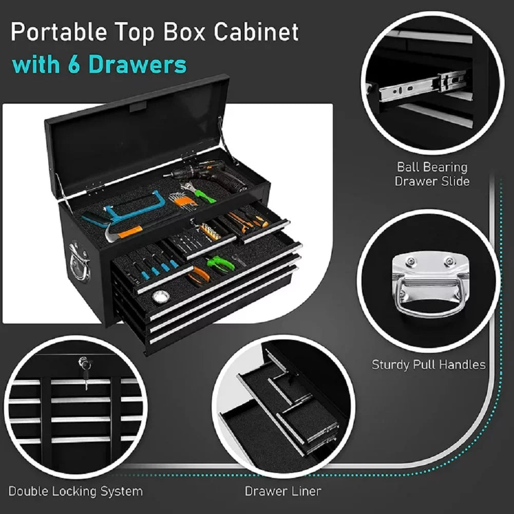 Red 8 Drawer Rolling Tool Chest and Cabinet V417366
