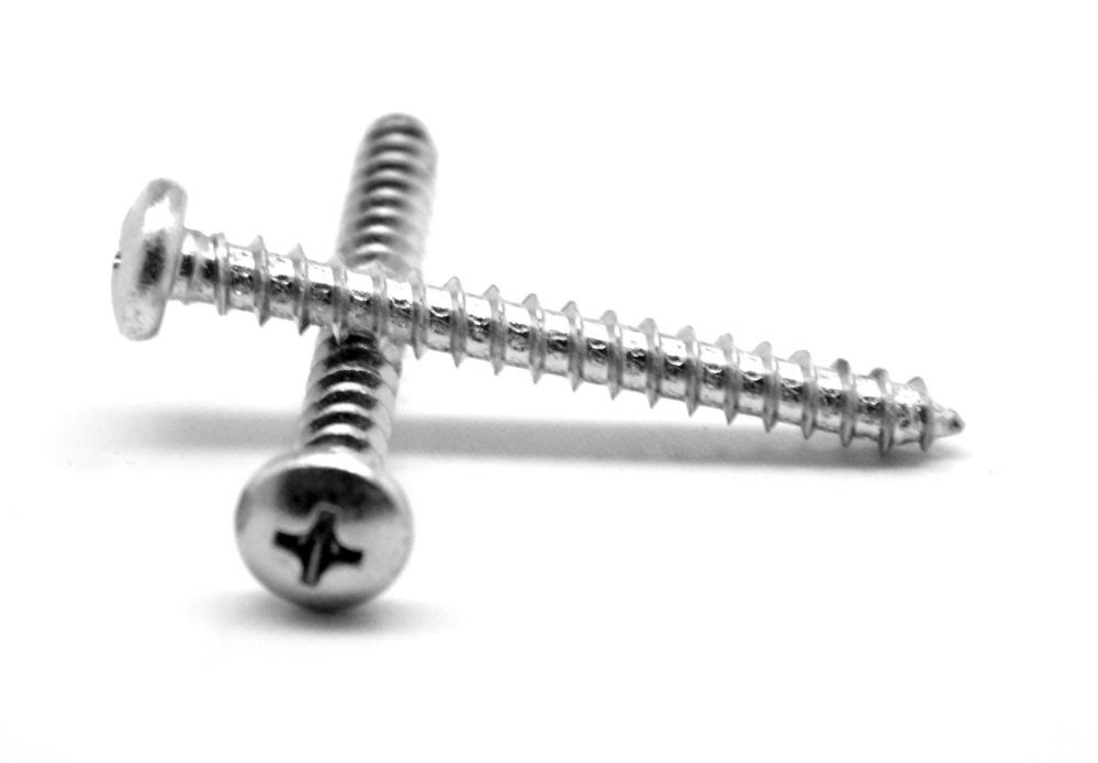 8-12 x 1/2 Sheet Metal Screw Phillips Pan Head Type AB Low Carbon Steel Nickel Plated C551