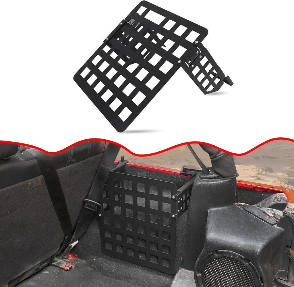 Rear Cargo Storage Rack Shelf Metal Trunk Organizer for Jeep Wrangler JK Unlimited 4-Door 2007-2018 Right Side U2099