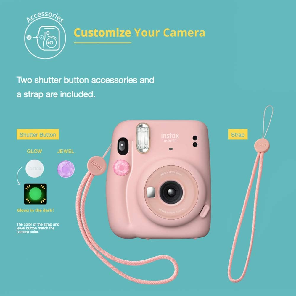 Lilac Purple Instant Film Camera with Twin Film 40 Exposures and Accessory Case H795