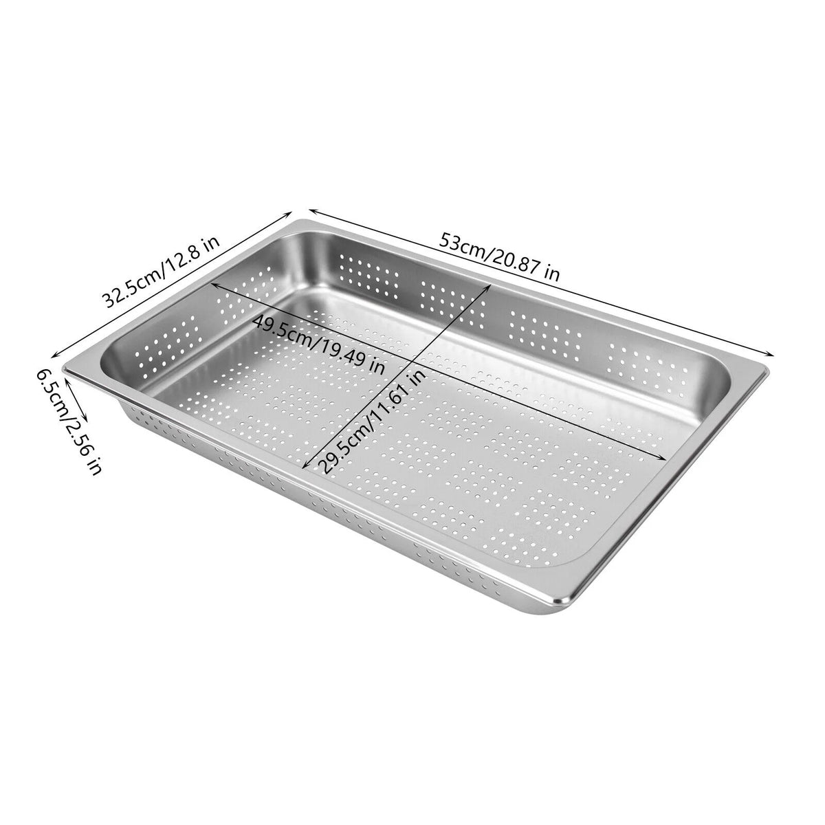 Full Size Perforated Stainless Steel Steam Table Food Pan O1190