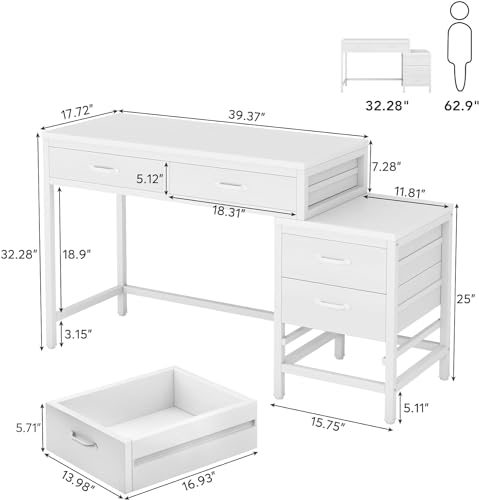 Computer Desk with 5 Drawers L6218