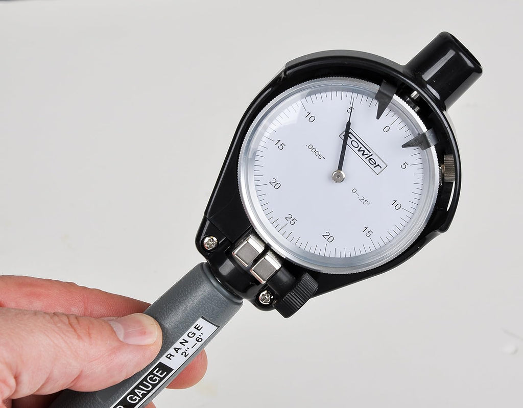 Dial Bore Gage with 2-6 Measuring Range, Self-Centering, Carbide Anvils, Case Included T9797