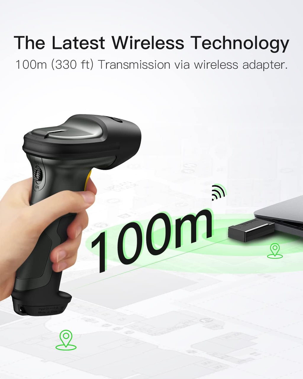 Wireless Barcode Scanner with Bluetooth Adapter G588