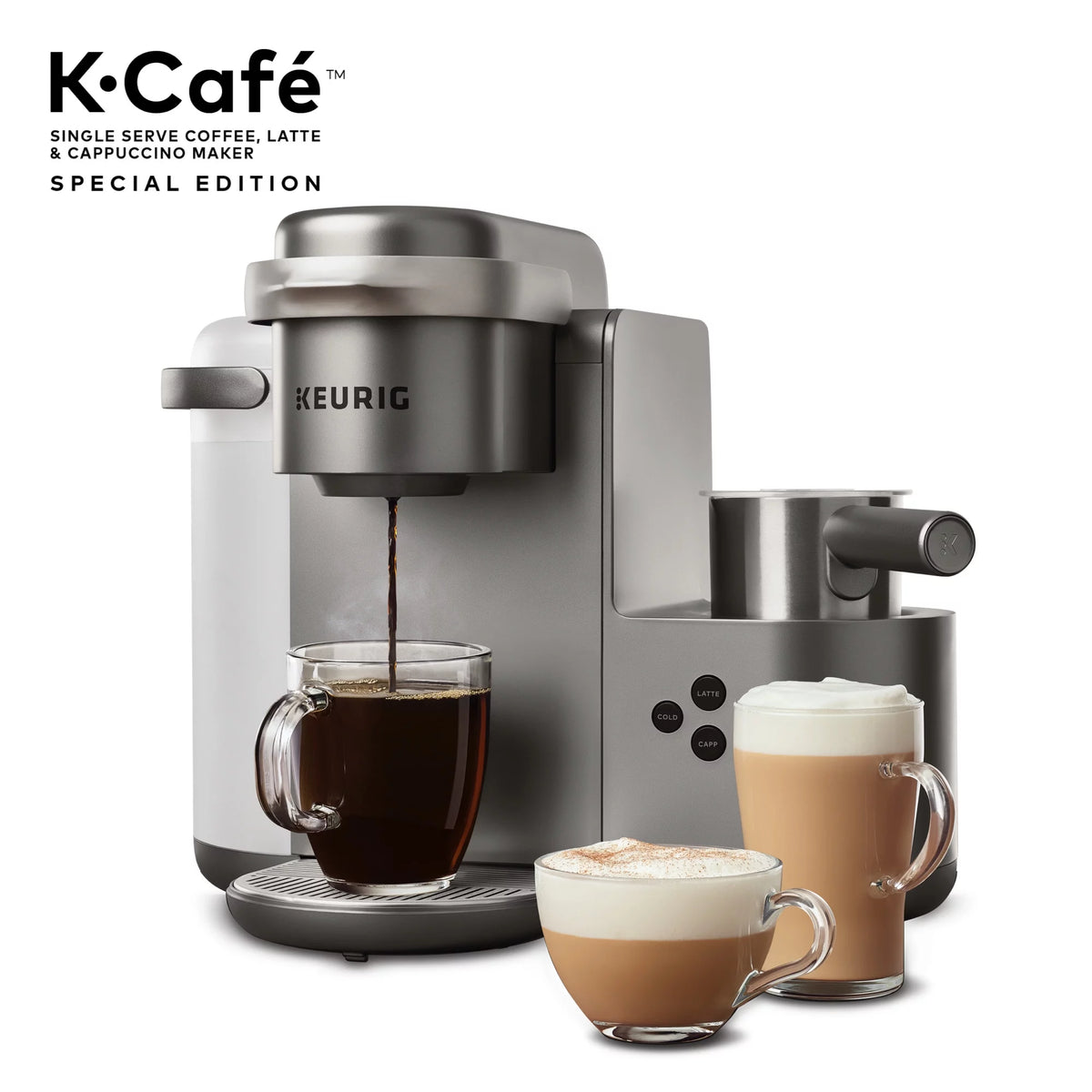 Single Serve K-Cup Pod Coffee, Latte and Cappuccino Maker J102