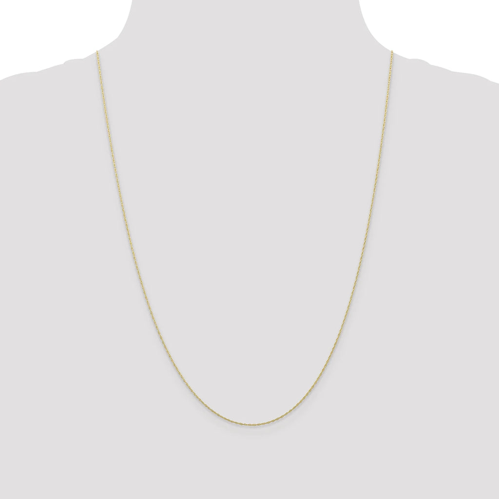 10K Yellow Gold Cable Rope Chain Necklace 16 Inches Y9991
