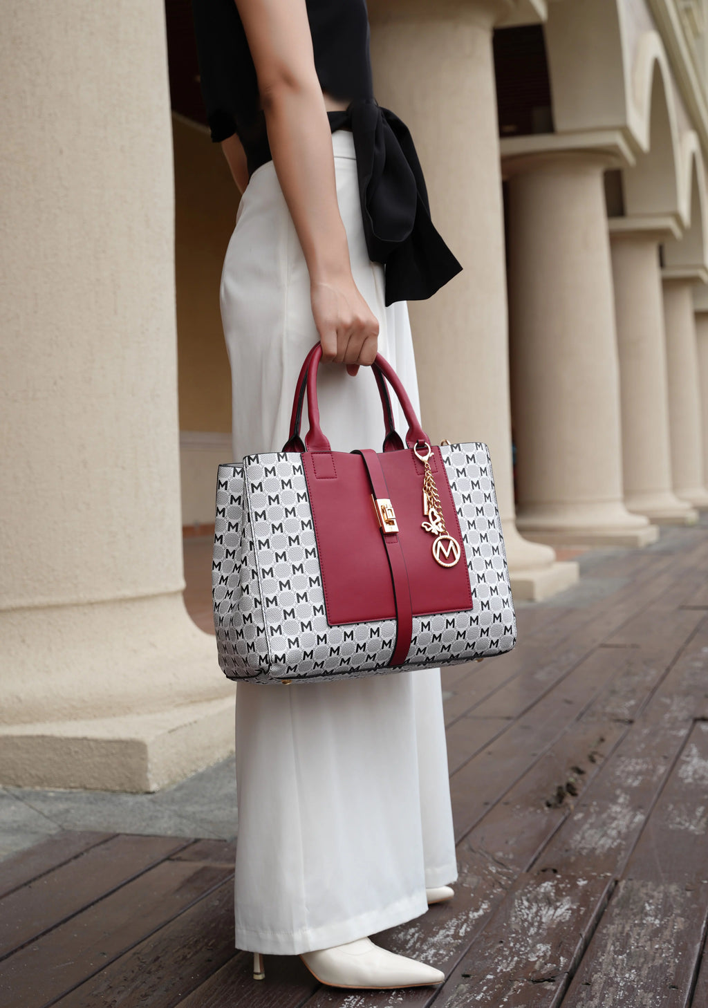 Satchel Handbag with Wallet 2 Pieces X377