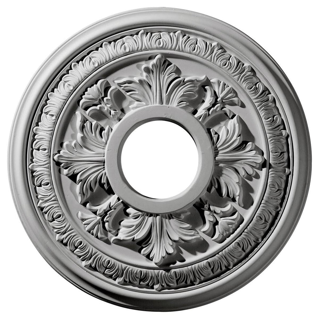 15 3/8x22OD x 4 1/4x22ID x 1 1/2x22P Hand-Painted Brushed Mahogany Ceiling Medallion P136