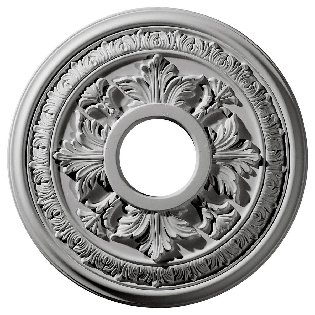 15 3/8x22OD x 4 1/4x22ID x 1 1/2x22P Hand-Painted Brushed Mahogany Ceiling Medallion P136