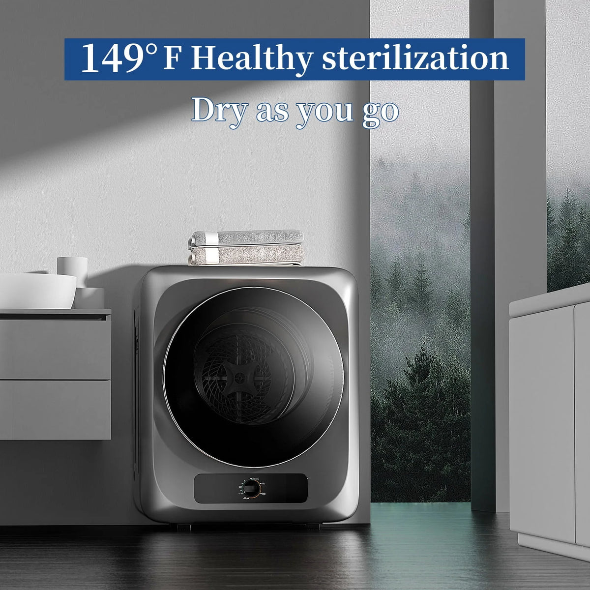 850W 1.6 Cu.ft. Portable Electric Laundry Dryer Y593649