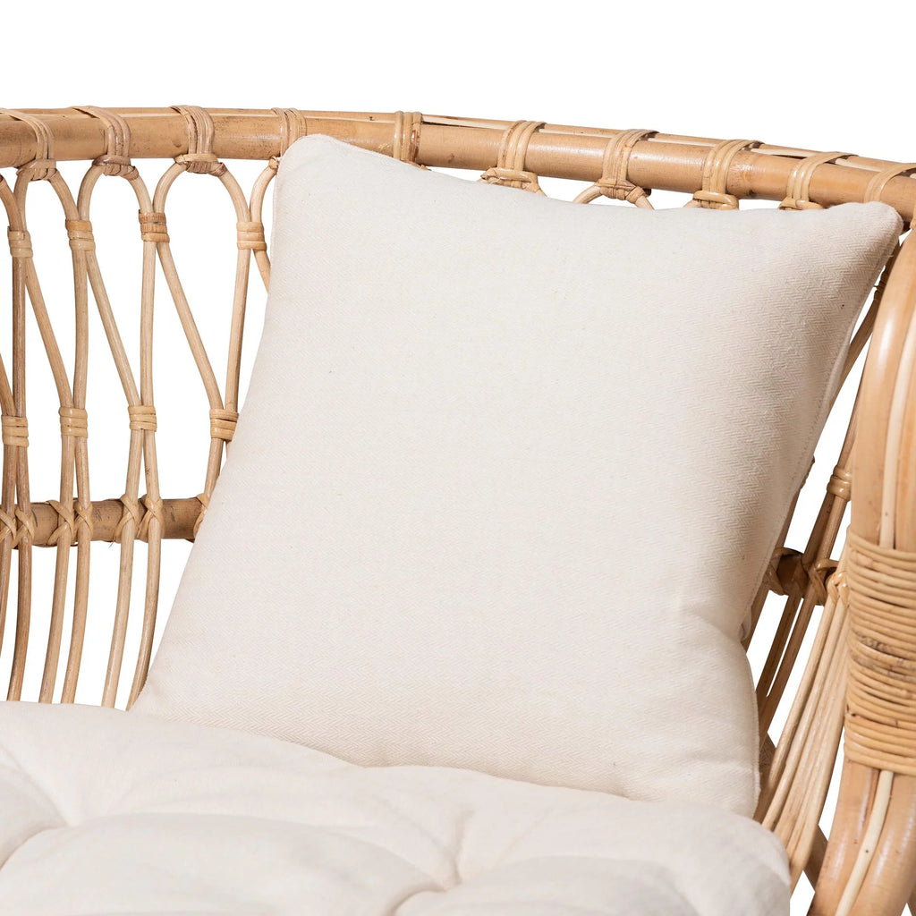 Natural Brown Rattan Chaise S966073