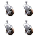 4x22 Wheel Swivel Caster with Top Lock Brake I45663