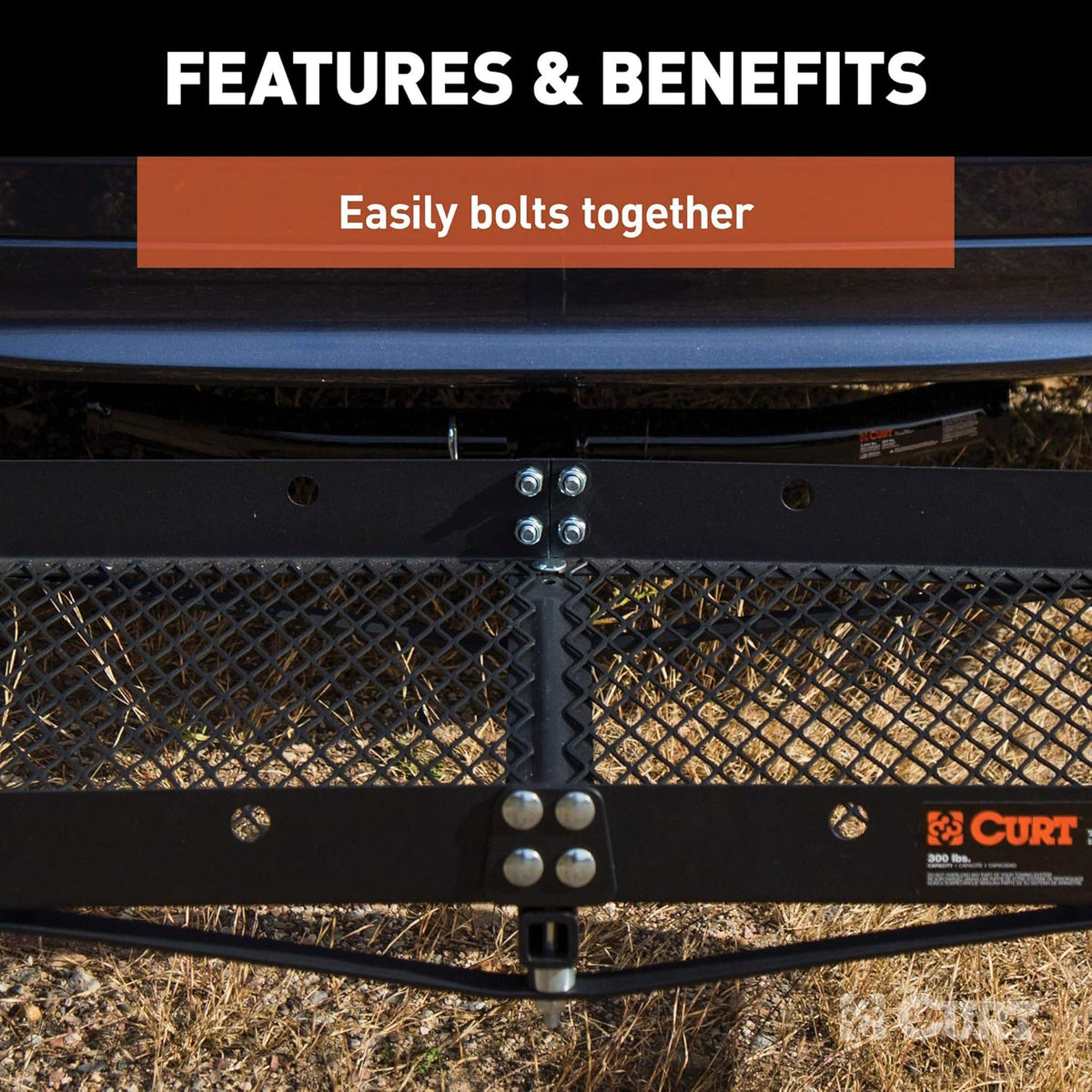 Tray Hitch Cargo Carrier, 300 lbs Capacity X6853