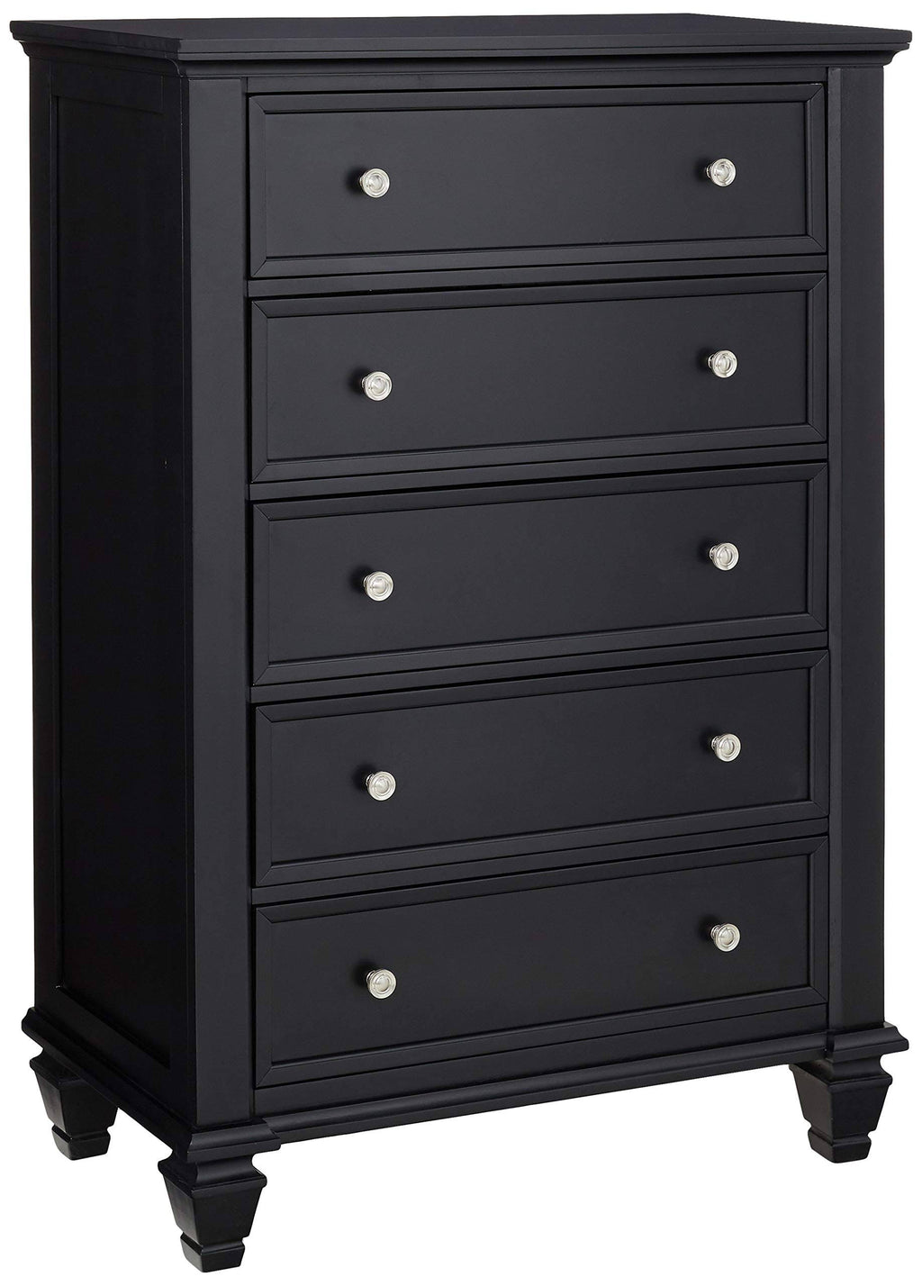 Black 5 Drawer Chest N8647