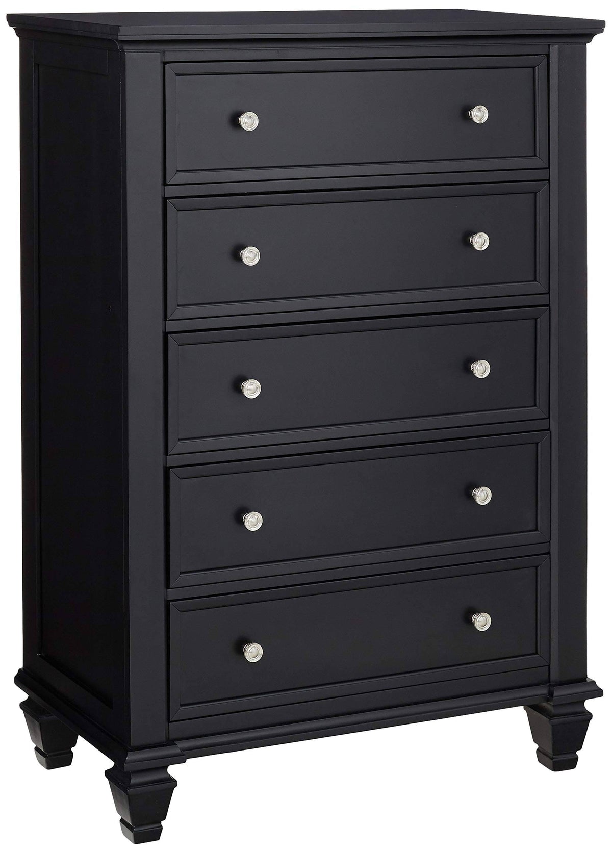 Black 5 Drawer Chest N8647