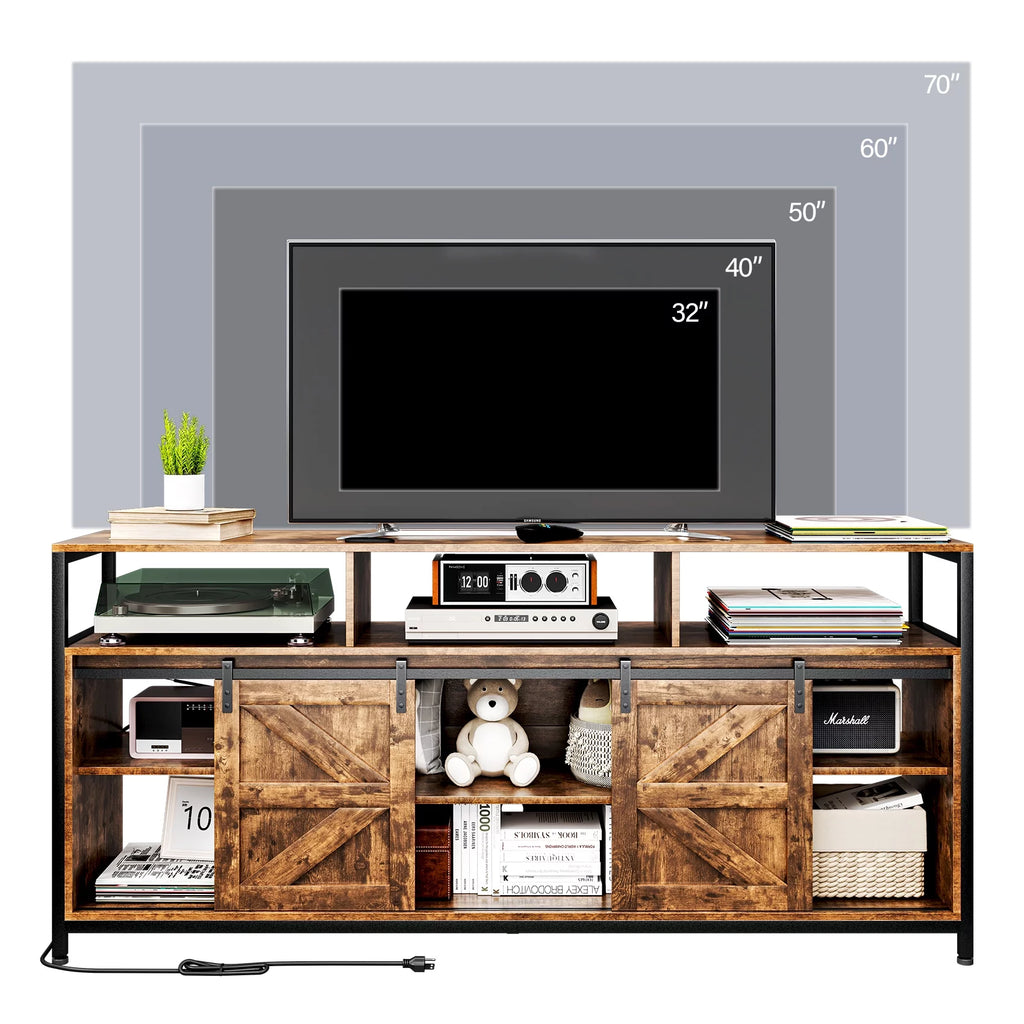 RGB Entertainment Center with Sliding Barn Door W9041