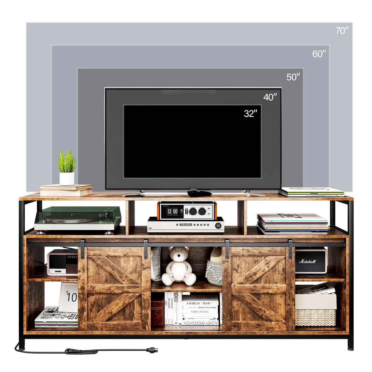 RGB Entertainment Center with Sliding Barn Door S181830