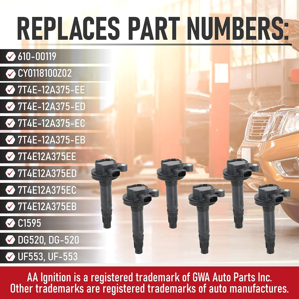 Ignition Coil Pack Set of 6 X332