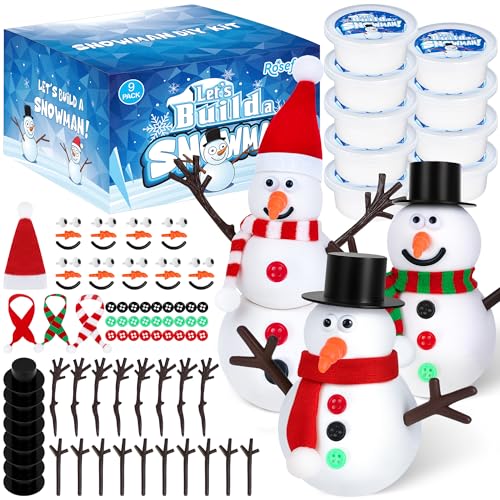 120 Pack Christmas Crafts DIY Snowman Making Kit with Air Dry Clay E146