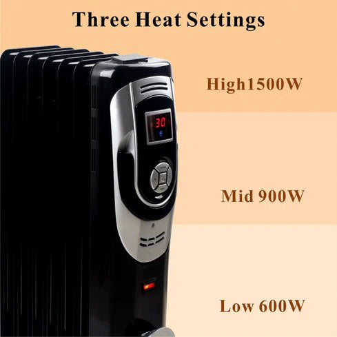 Oil Filled Heater 7-fins Digital Y35561