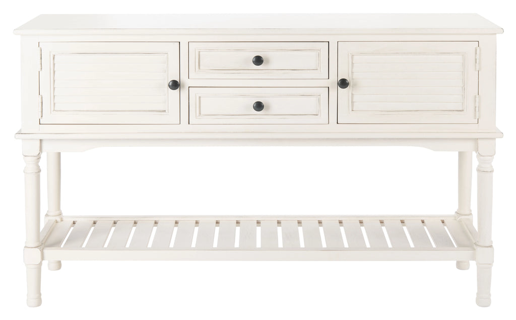 White Wood Console Table with Drawer P73300