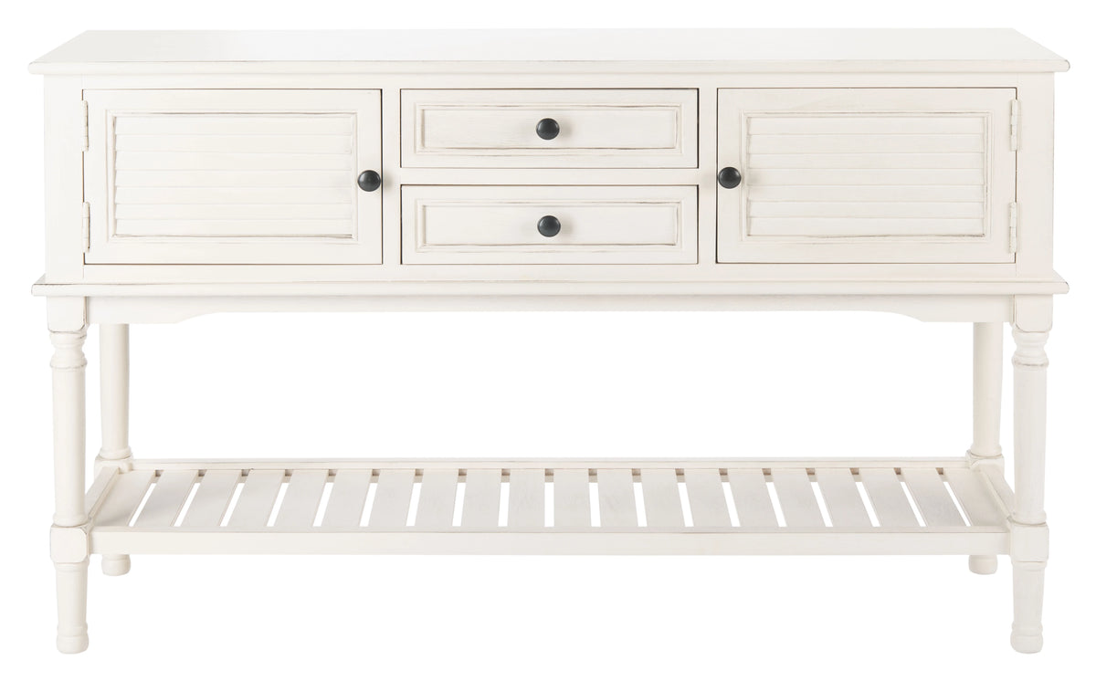 White Wood Console Table with Drawer P73300
