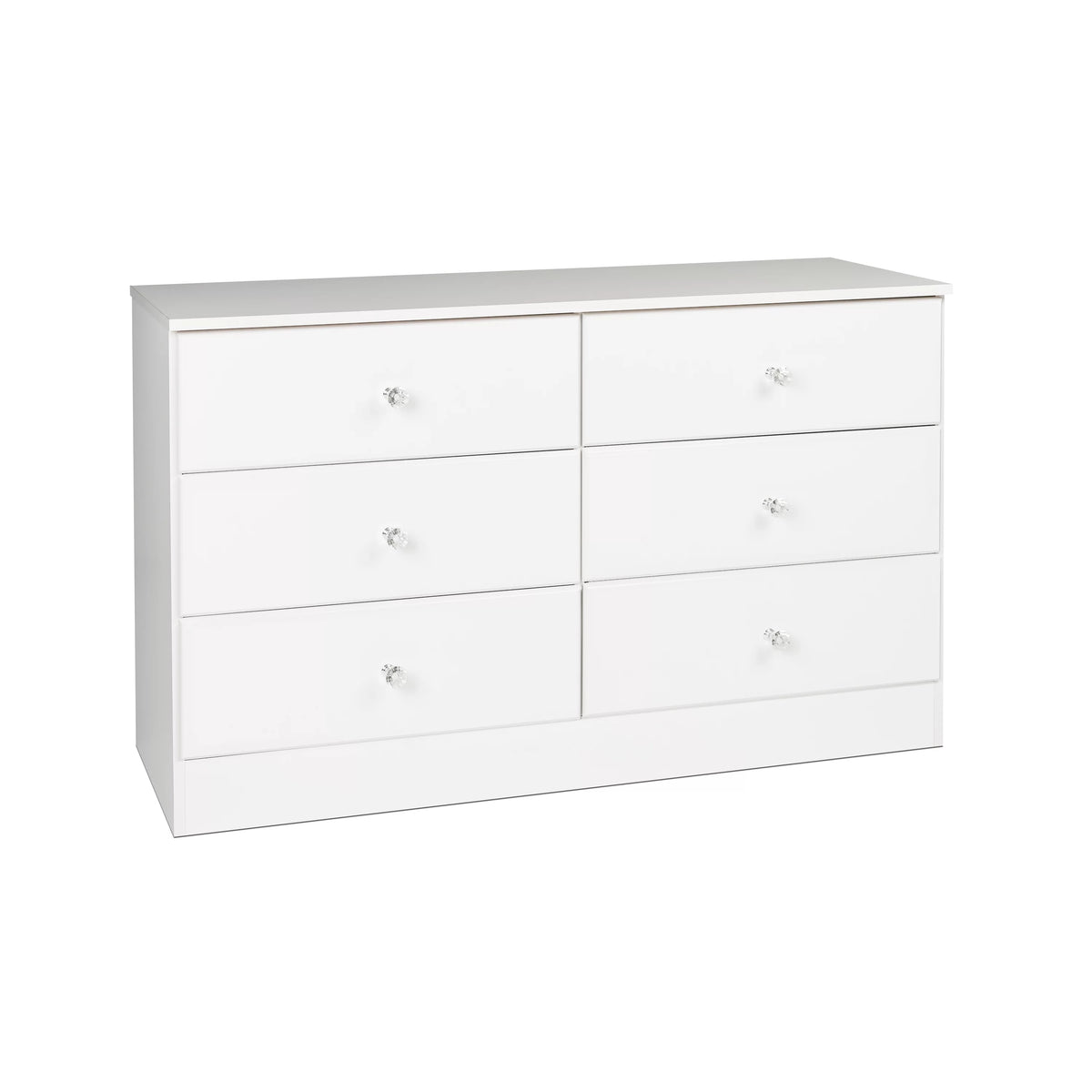 White 6 Drawer Wooden Dresser P94401