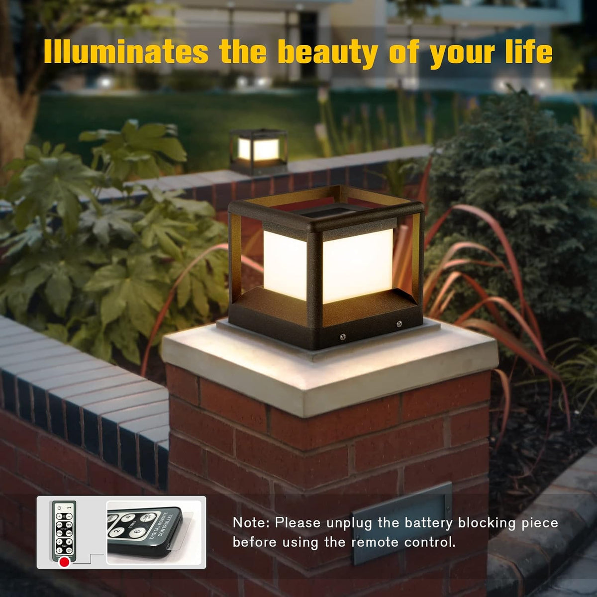 Solar Post Cap Light 3000K IP65 Waterproof B81735