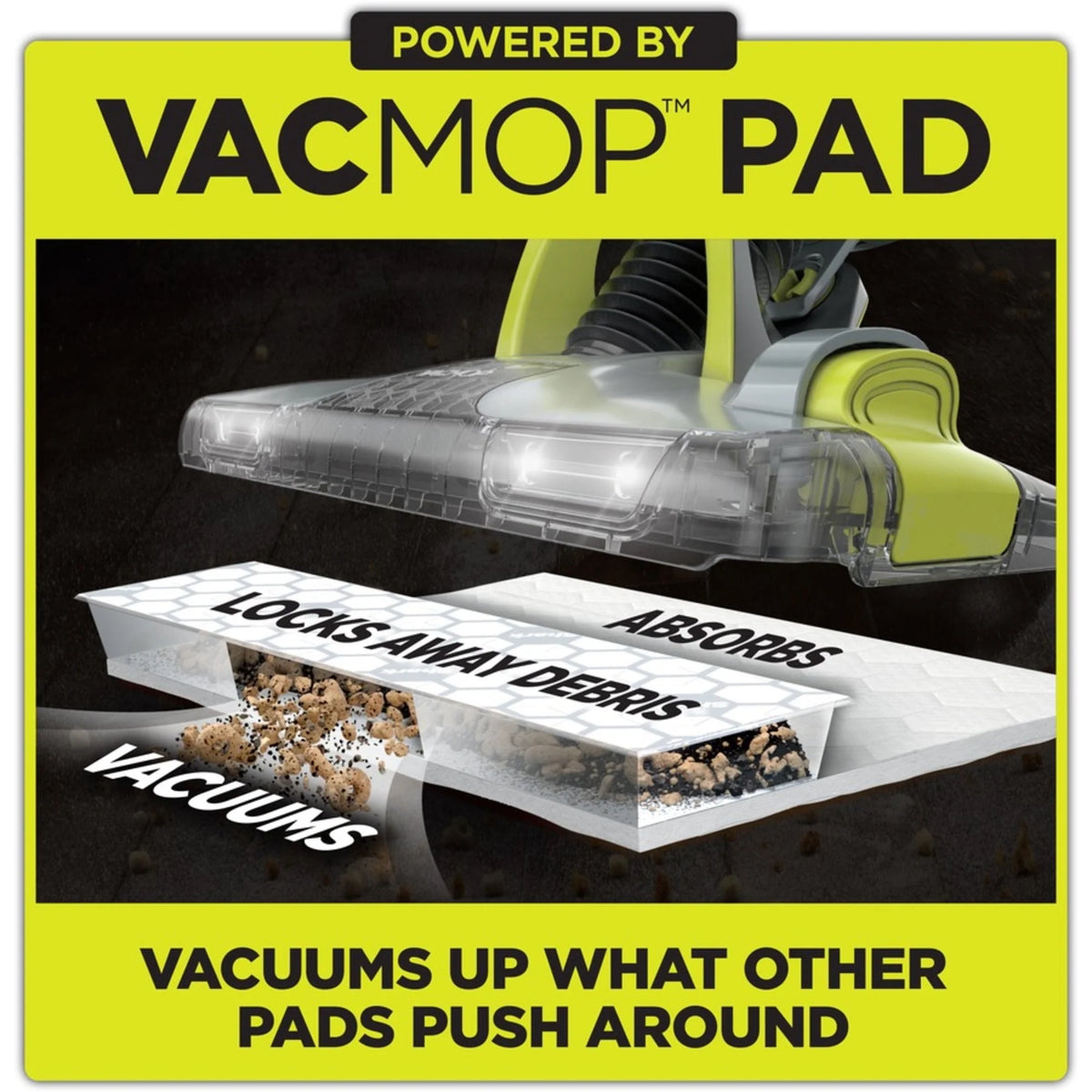 Disposable Hard Floor Vacuum and Mop Pad Refills 16 CT X18062