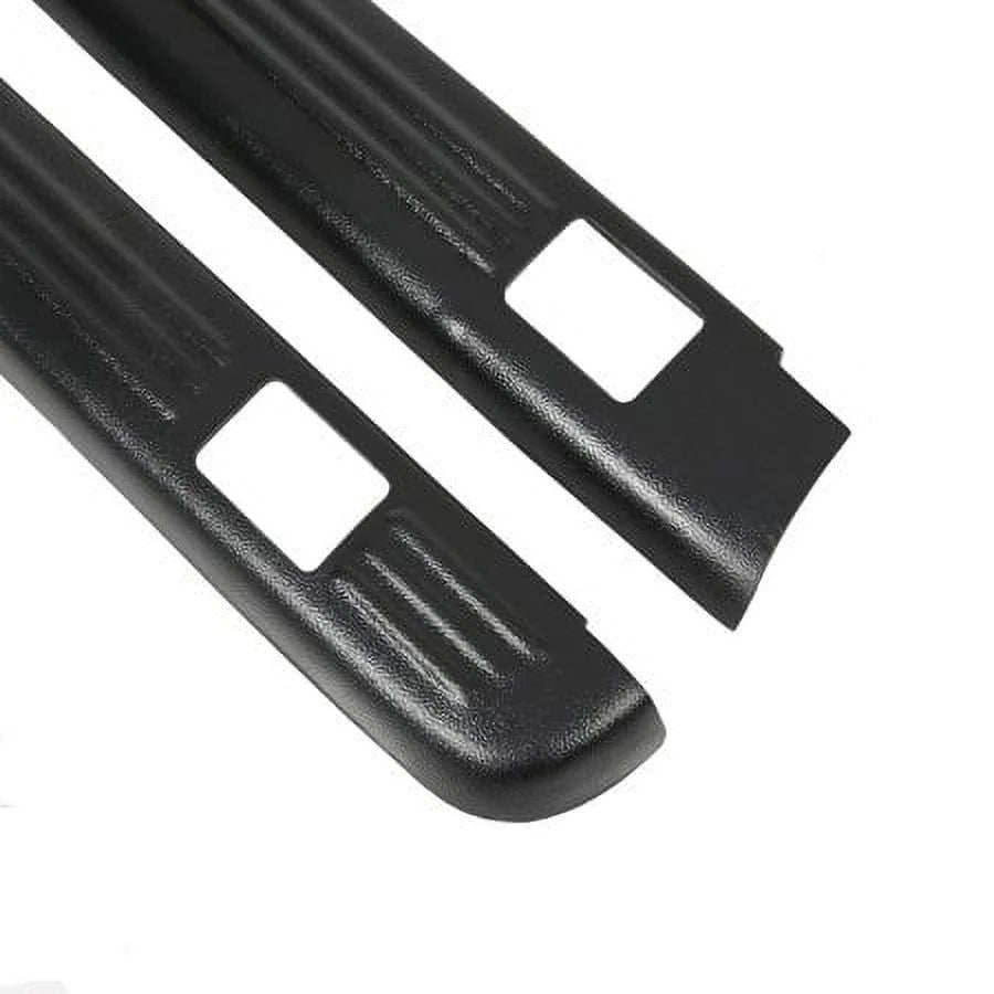 Truck Bed Rail Caps Black Ribbed Finish Set of 2 A880737