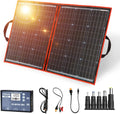110W 18V Portable Foldable Solar Panel Kit Lightweight 6lb 29x21inch with Controller 2 USB Output Ports F25586