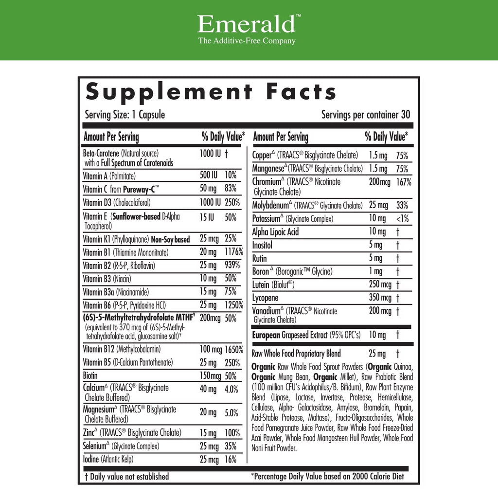 Men's Multivitamin with Methylated Folate, Zinc and Lycopene - 30 Vegetable Capsules P334920