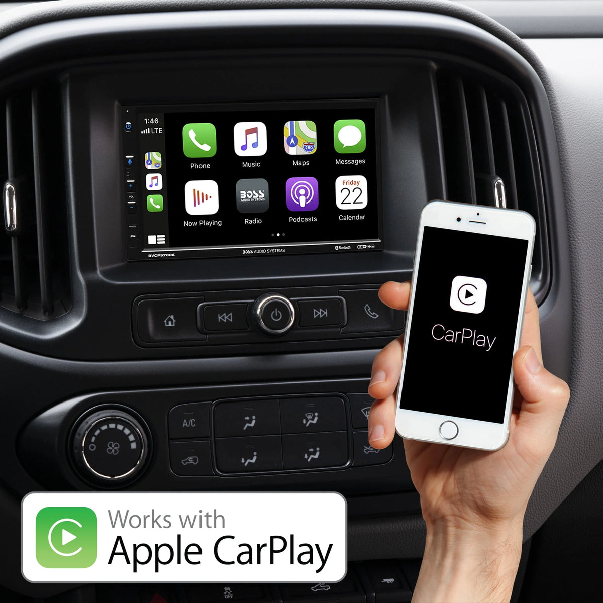 2 Din Apple CarPlay Android Auto Car Stereo System E643452