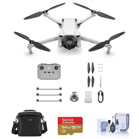 Mini 3 Drone with Remote Controller, 64GB microSD Card, Shoulder Bag E515282