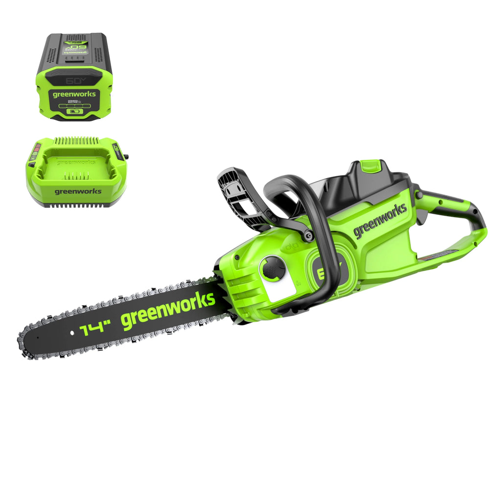 60V 14” 1.2kW Chainsaw with 2.5 Ah Battery & 3 Amp Charger D832618