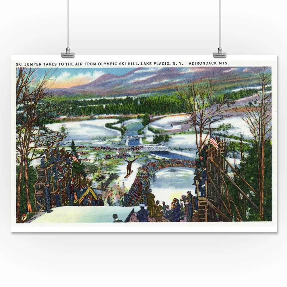 Ski Jumper Olympic Ski Hill Giclee Gallery Print Y6623